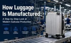 Article Cover, How Luggage Is Manufactured: A Step-by-Step Look at Modern Suitcase Production